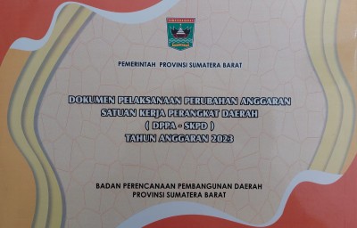 Perubahan DPA Tahun 2023 Bappeda Prov. Sumatera Barat